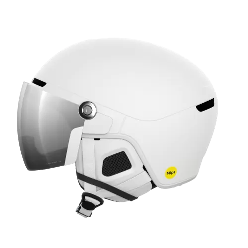 POC Obex Visor Ski Helmet - Hydrogen White/Clarity Universal/Partly Sunny/Silver